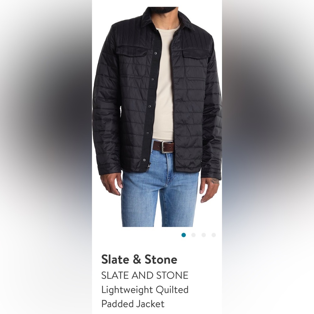 Slate and Stone Blue Puffer Jacket (light) Largs